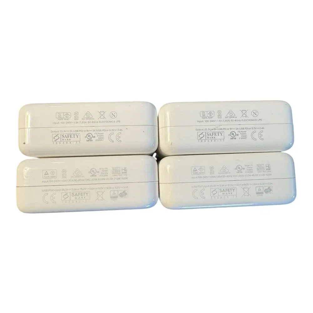 Lot Of 4 Apple Genuine OEM USB-C Charging Adapters 3x 61W 1x 67W No Cables